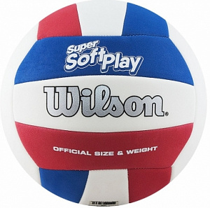 Волейбольный мяч WTH90219XB Wilson Super Soft Play р.5 белый-синий-красный